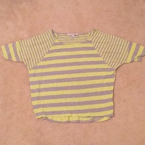 SUPER SOFT Yellow and gray striped shirt